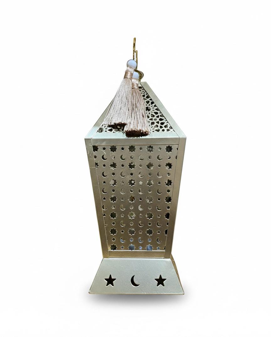 Silver Heritage: Tasseled Filigree Floor Lantern