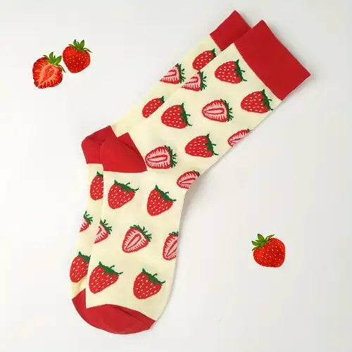 Crazy Strawberry Socks Multicolor