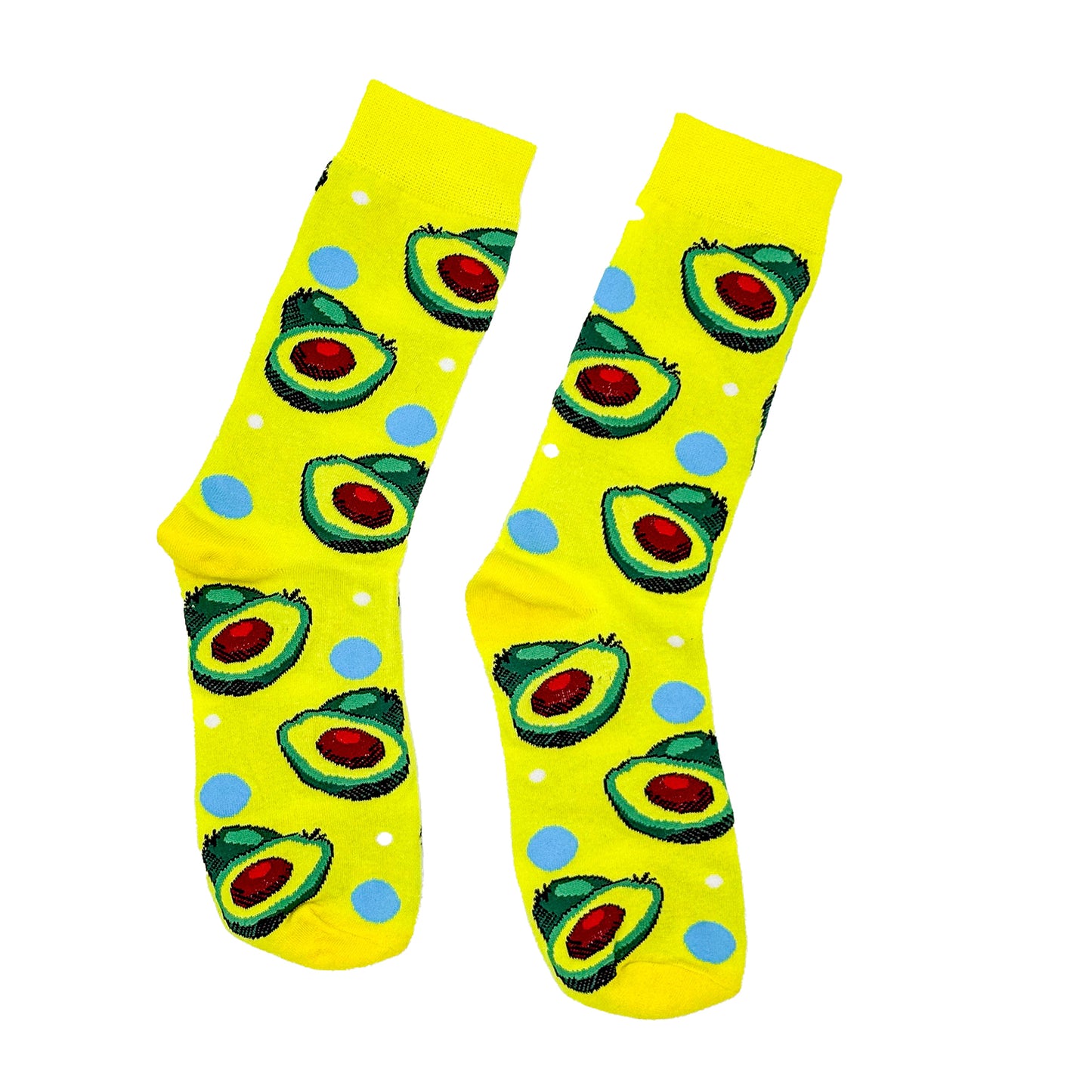 Crazy Avocado long Socks Yellow