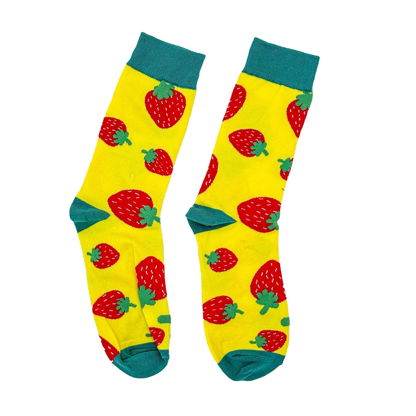 Crazy Strawberry long Socks Yellow