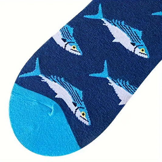 Crazy Shark Short Socks
