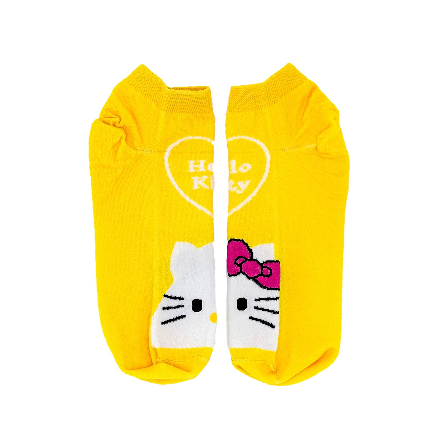 Crazy Kitty Kids Short Socks yellow