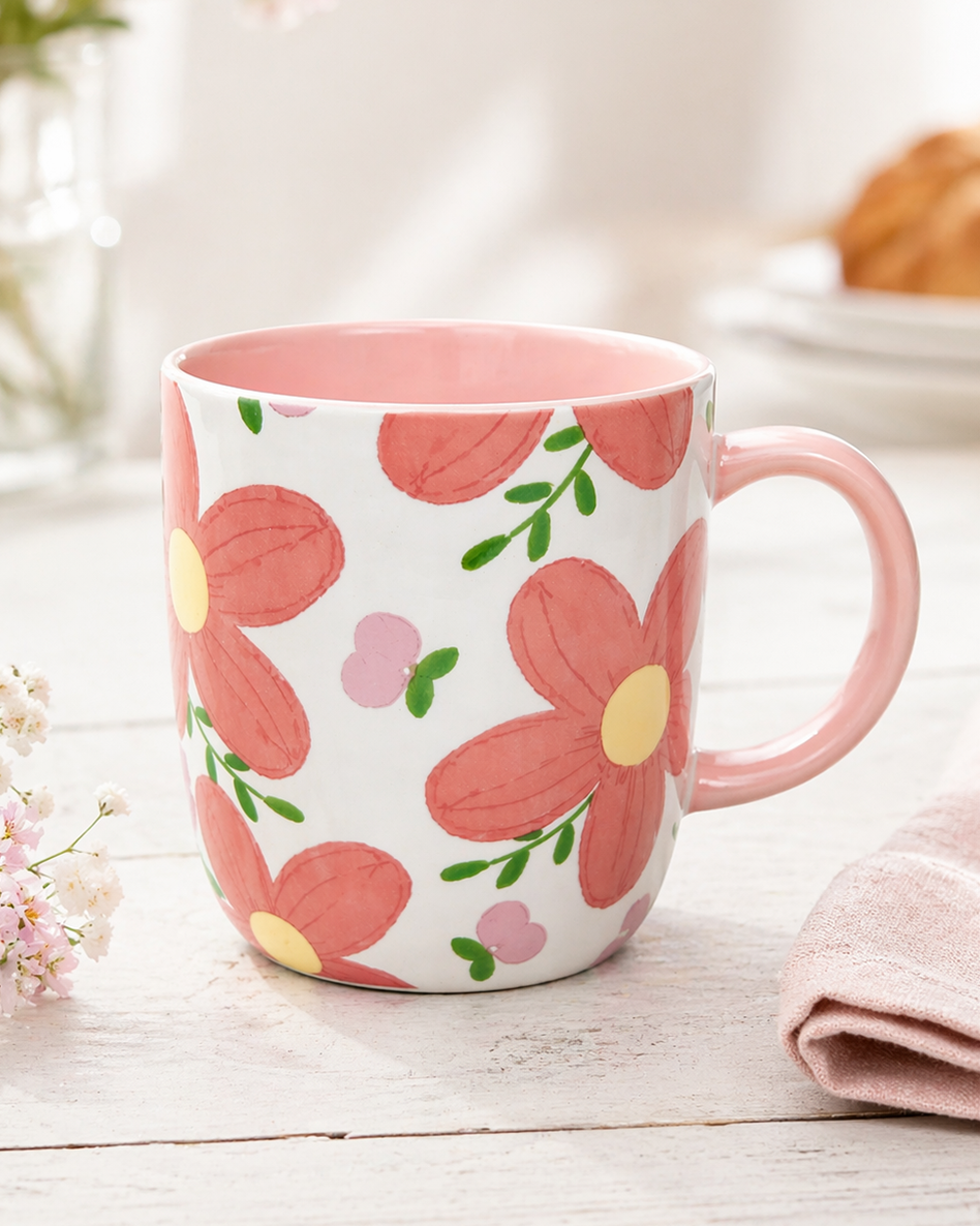 Blooming Daisy Mug – Pink