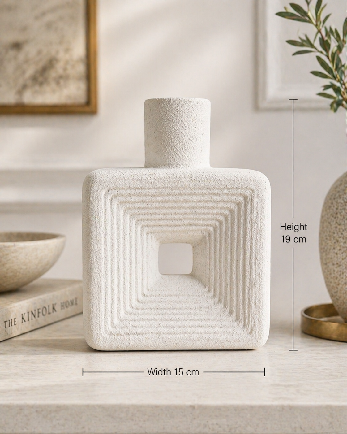Nordic Square Relief Vase