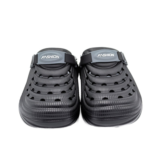 Slipper with Holes Black