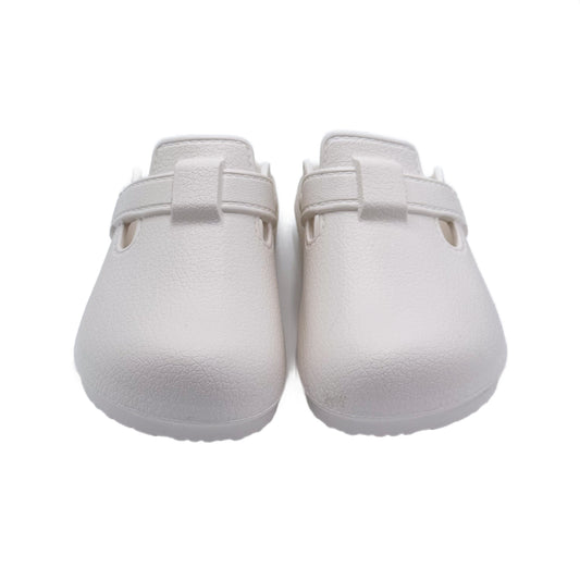 Summer Shoes for Men Lightweight Sandals Closed-toe Slippers for Men Buckle-trap Clogs White