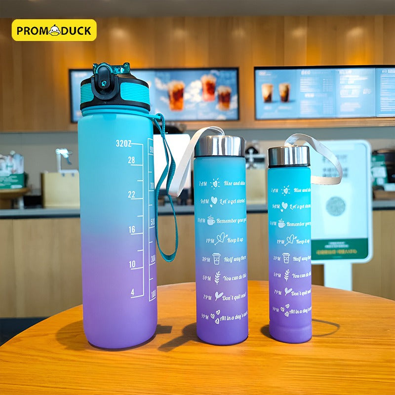 Three - motivating water bottles!