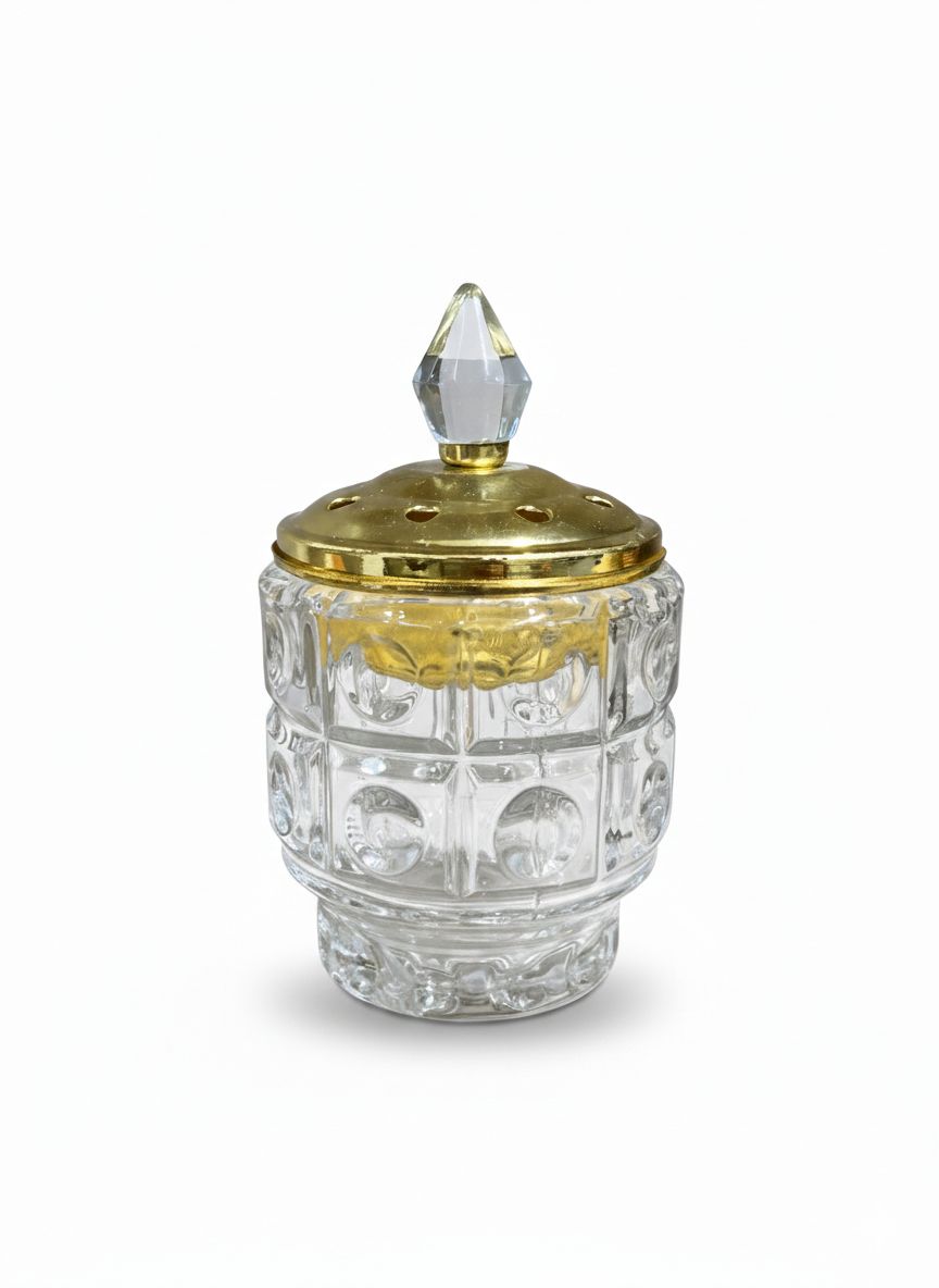 Imperial Crystal & Gold Filigree Incense Burner