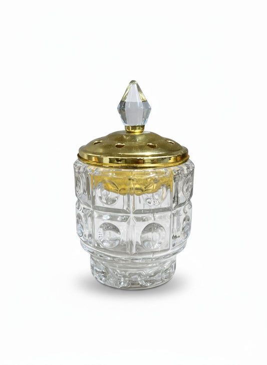 Imperial Crystal & Gold Filigree Incense Burner