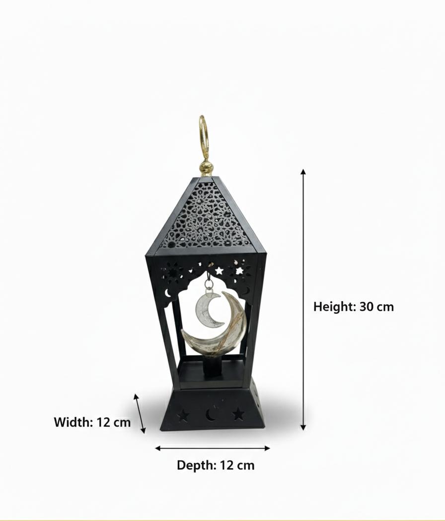 Festive Harmony: Animated Crescent Moon Lantern