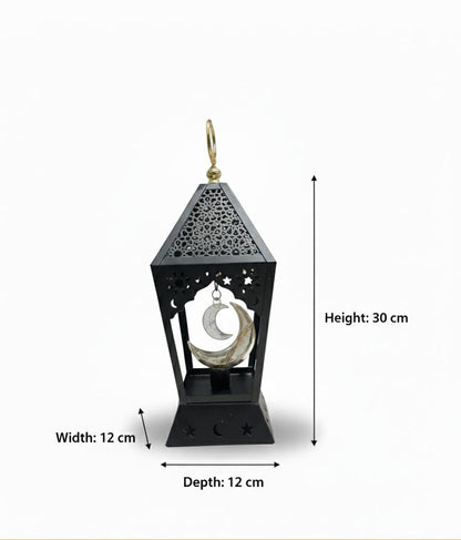 Festive Harmony: Animated Crescent Moon Lantern