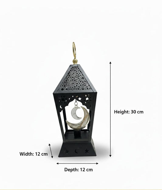 Festive Harmony: Animated Crescent Moon Lantern