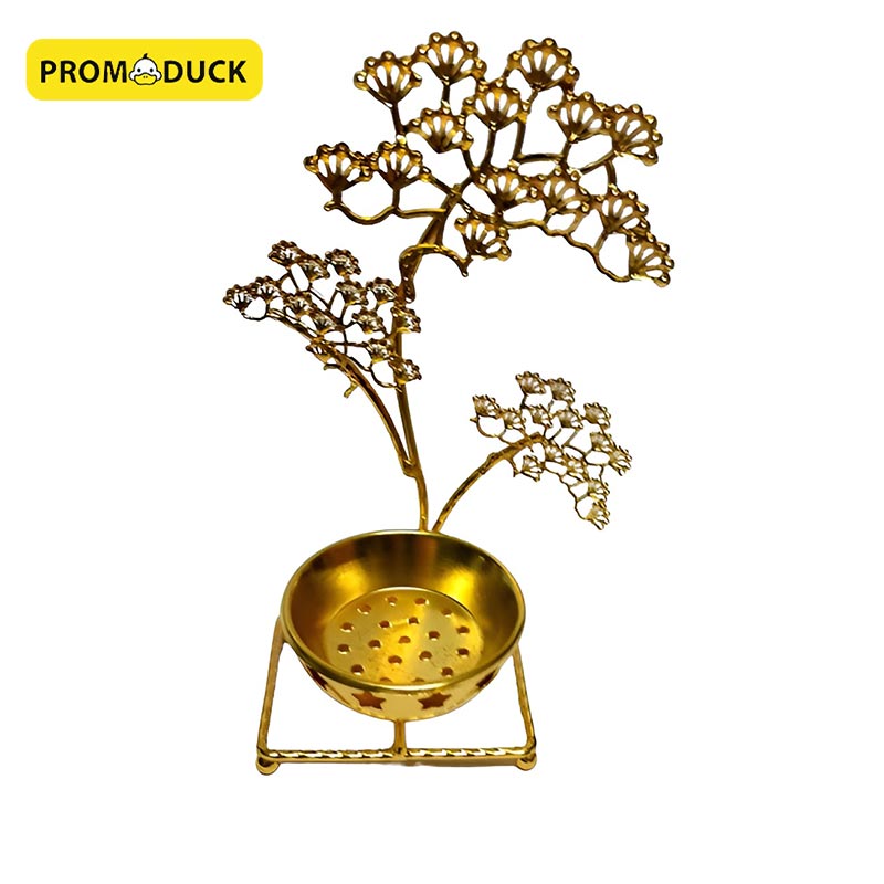 Gold Metal  Bokhor Burner | Censer | 🌙✨ Gold tree