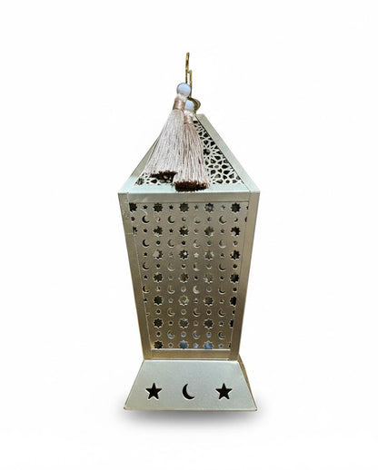 Silver Heritage: Tasseled Filigree Floor Lantern