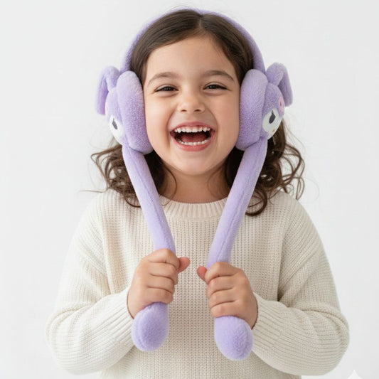 Plush Bunny Squeeze Earmuffs – Lavender