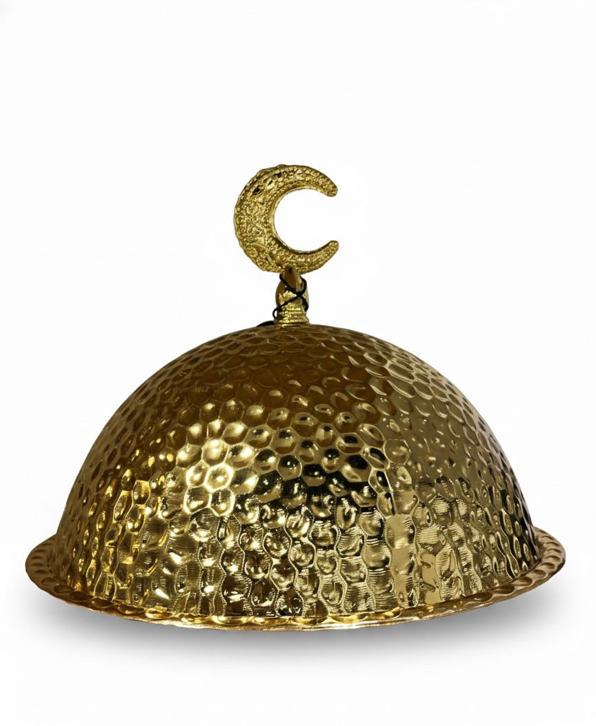 Golden Dome: Hammered Metal Serving Cloche