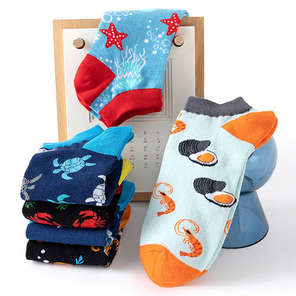 Crazy Shrimp Short Socks Multicolor