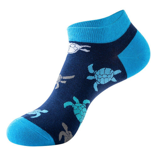 Crazy Turtle Short Socks Multicolor