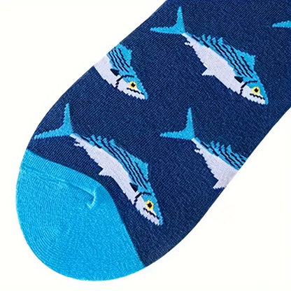 Crazy Shark Short Socks