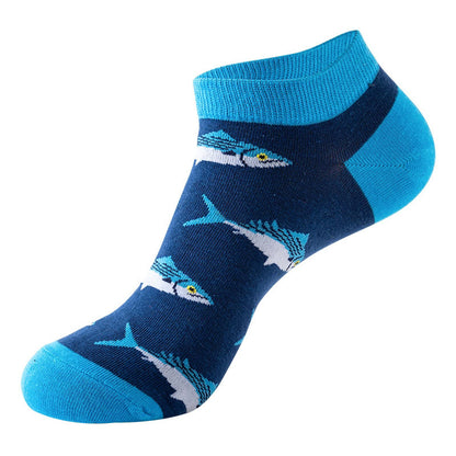 Crazy Shark Short Socks