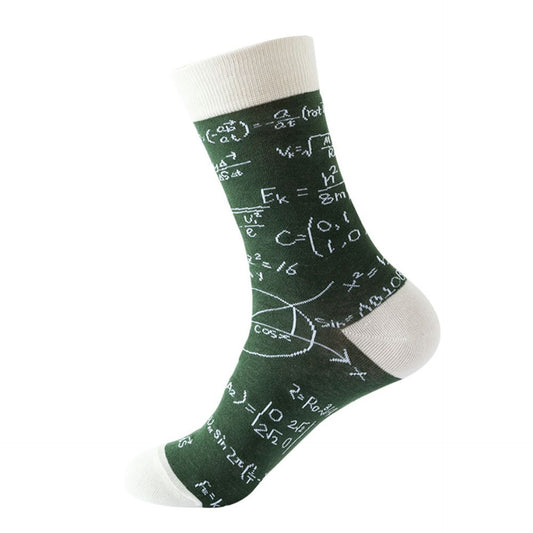 Crazy Math long Socks Green
