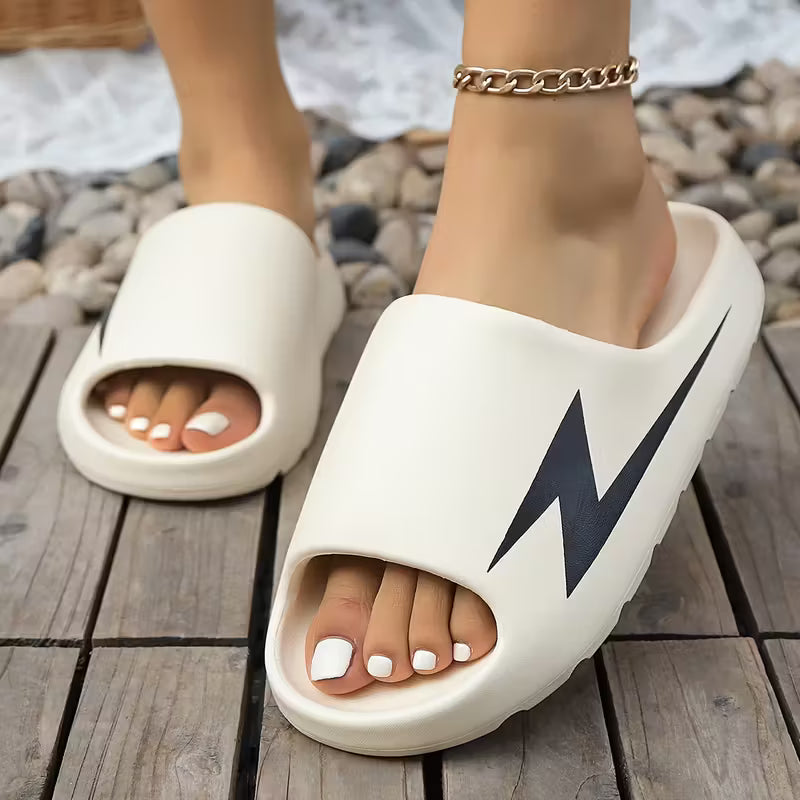 Ladies' Fashionable And Soft Summer Beach Shoes, Comfortable Indoor Bathroom Slides