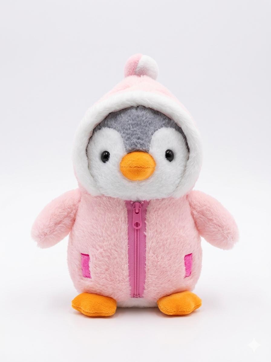 Cozy Penguin in Winter Hoodie