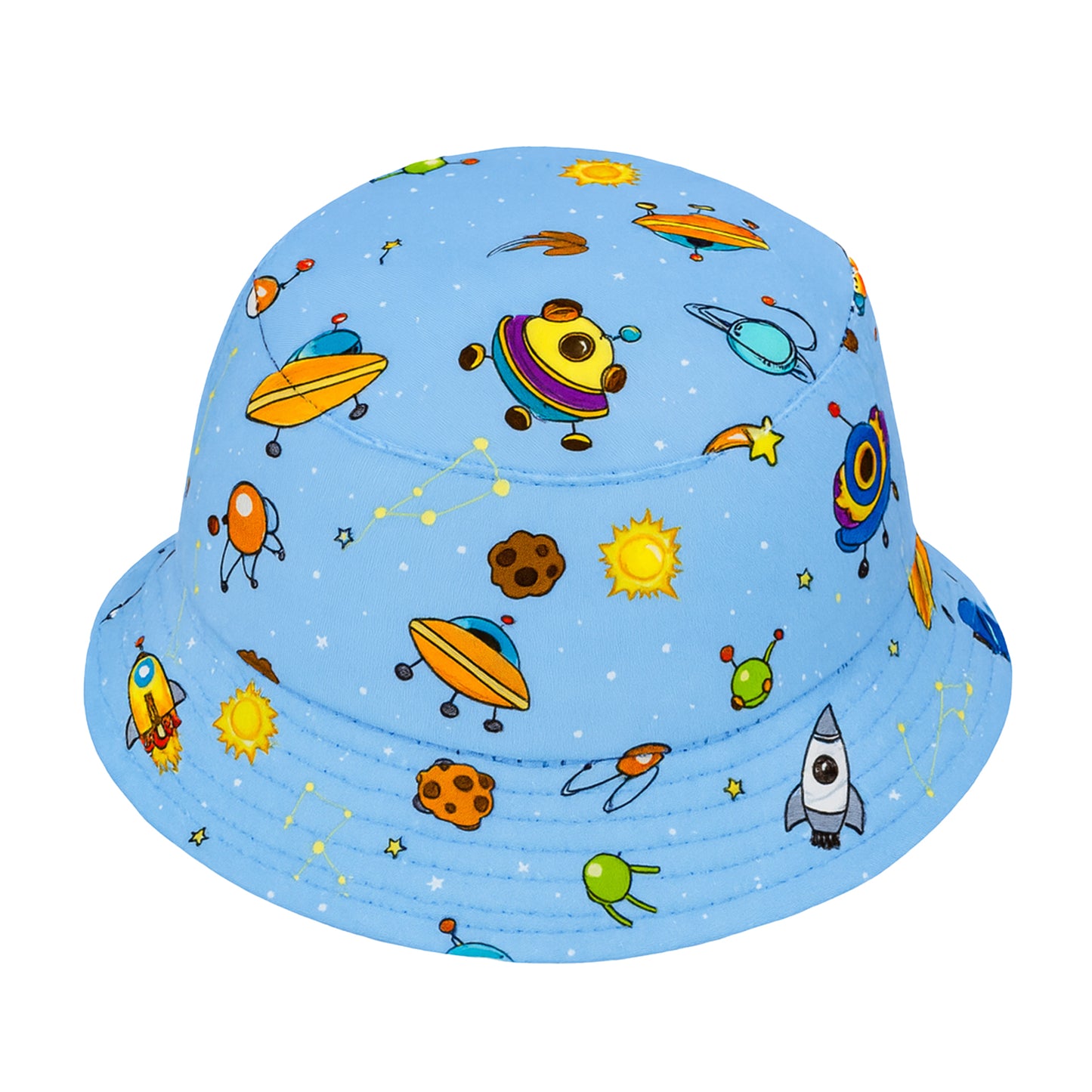 Space Bucket Hat Baby Blue