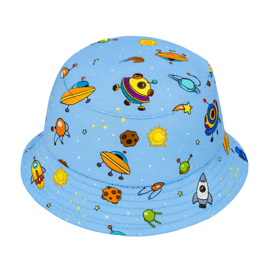 Space Bucket Hat Baby Blue