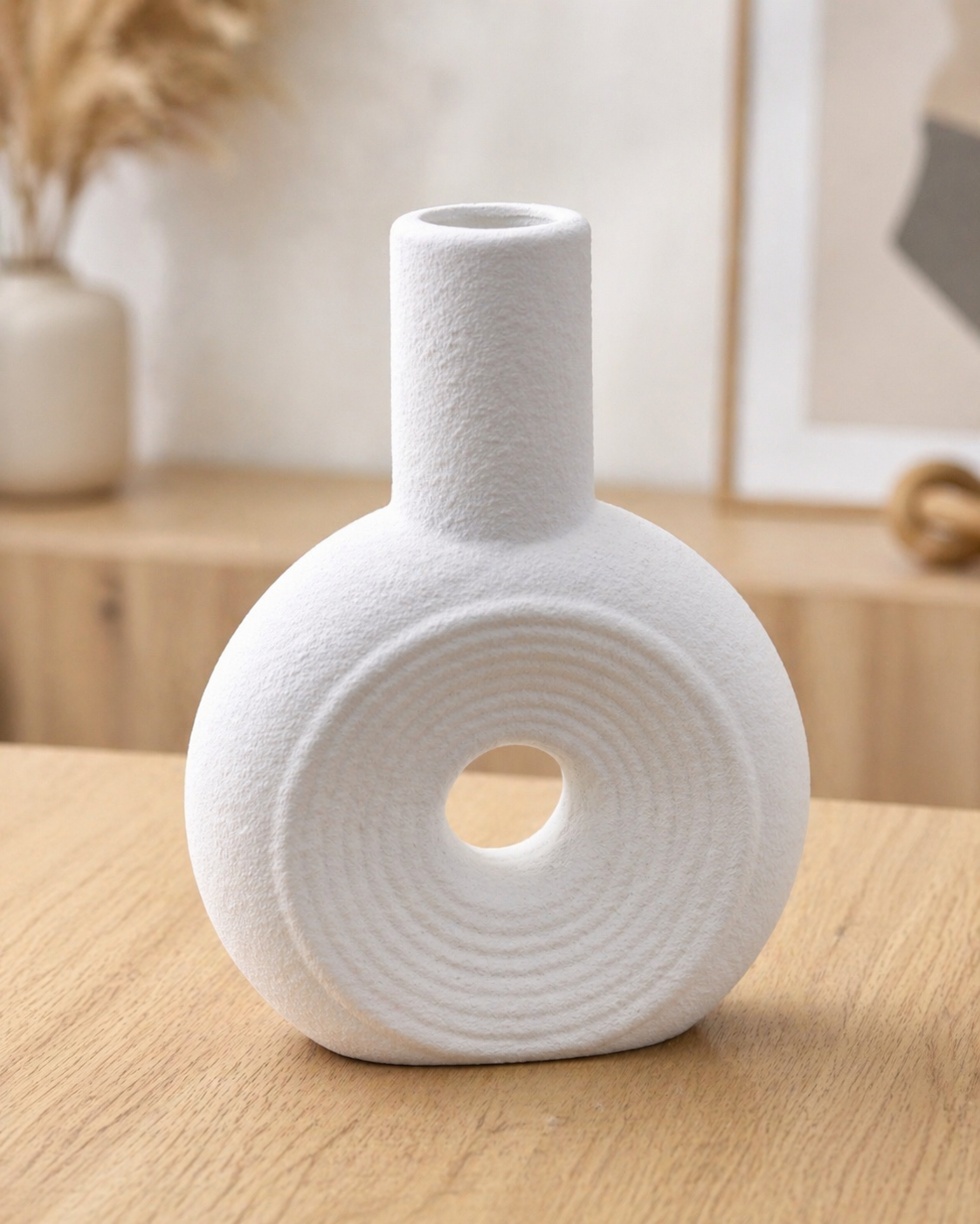 Donut Circle Textured Vase