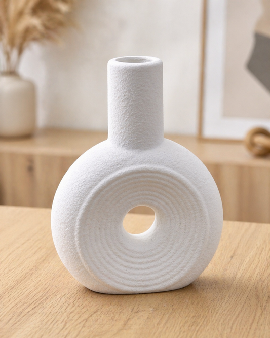 Donut Circle Textured Vase