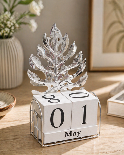 Monstera Leaf Perpetual Block Calendar