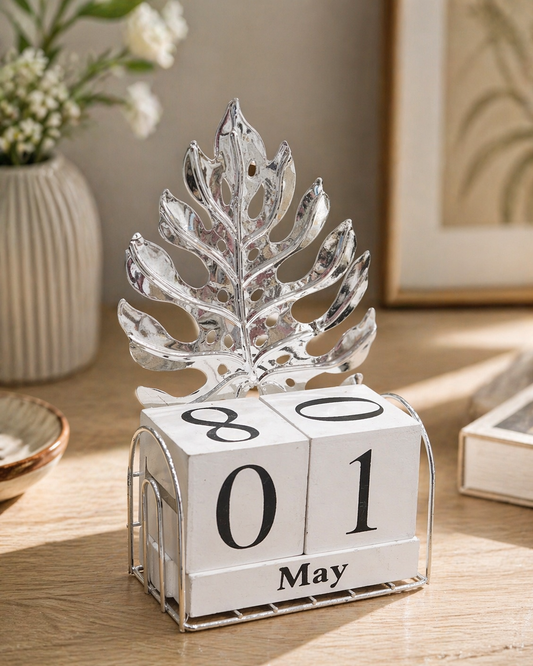 Monstera Leaf Perpetual Block Calendar
