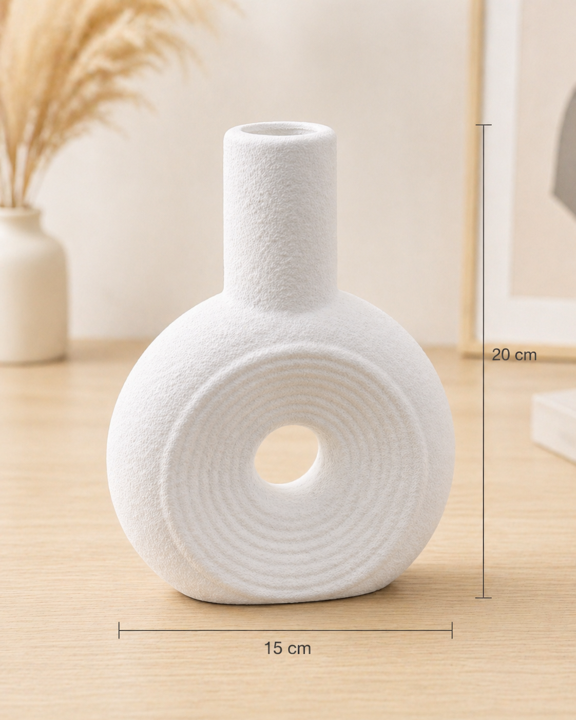 Donut Circle Textured Vase