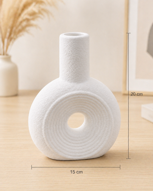 Donut Circle Textured Vase