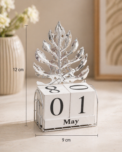 Monstera Leaf Perpetual Block Calendar