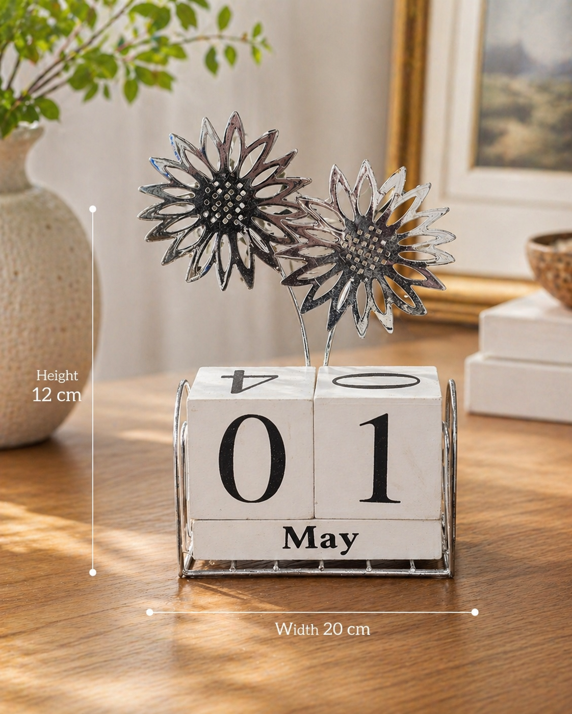 Monstera Leaf Perpetual Block Calendar
