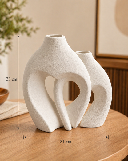 Nordic Arch Large Sculptural Vase Set – Set of 2