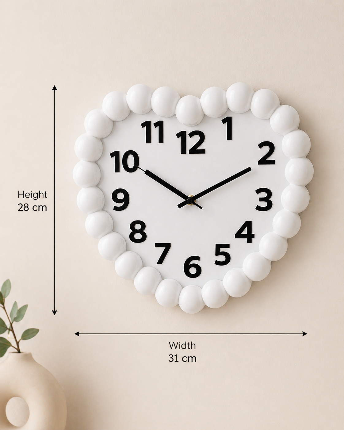 Heart Bubble Wall Clock