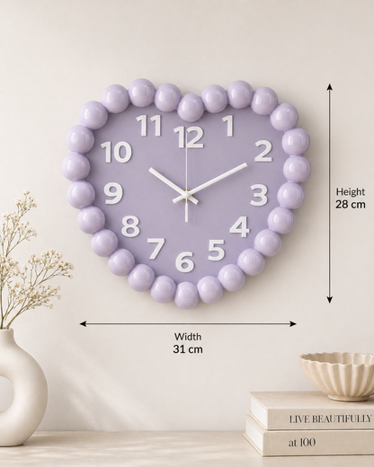 Heart Bubble Wall Clock