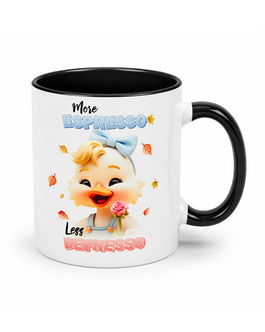 "More Espresso, Less Depresso" Ceramic Mug