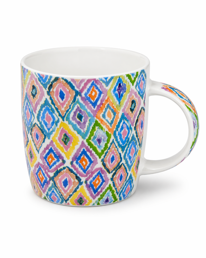 Watercolor Ikat Diamond Mug