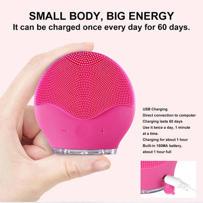 Ultrasonic Silicone Face Cleansing Brush
