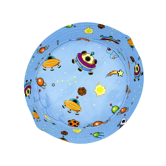Space Bucket Hat Baby Blue