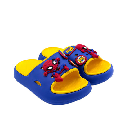 Spiderman Slipper for Boys Size 24-29 Blue & Yellow