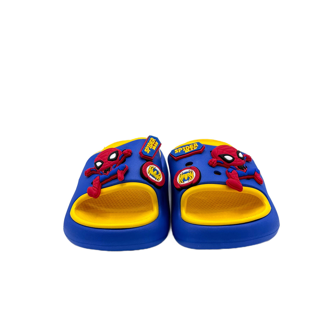Spiderman Slipper for Boys Size 24-29 Blue & Yellow