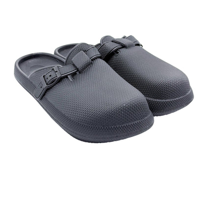 Summer Shoes for Men Lightweight Sandals Closed-toe Slippers for Men Buckle-trap Clogs Black