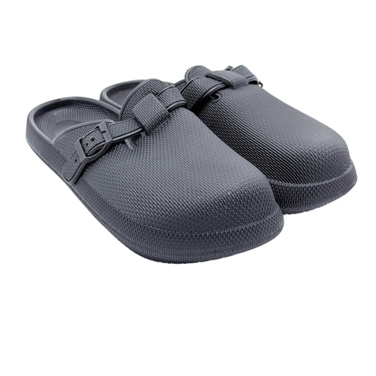 Summer Shoes for Men Lightweight Sandals Closed-toe Slippers for Men Buckle-trap Clogs Black