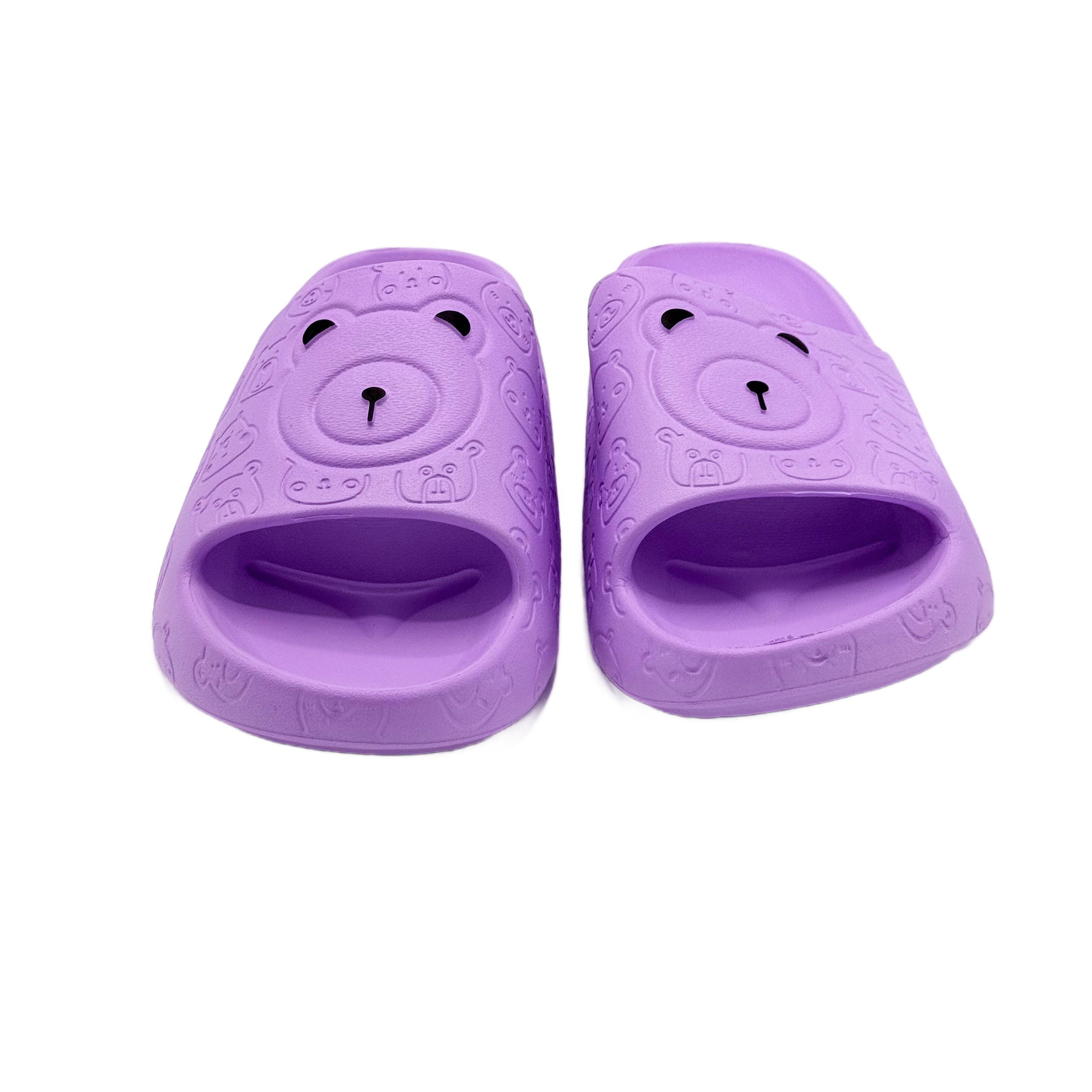Cute Cartoon Bear Fashion Versatile Niche Couple Slouchy Slippers, Thick Bottom EVA Material Soft Comfortable Breathable Non-Slip