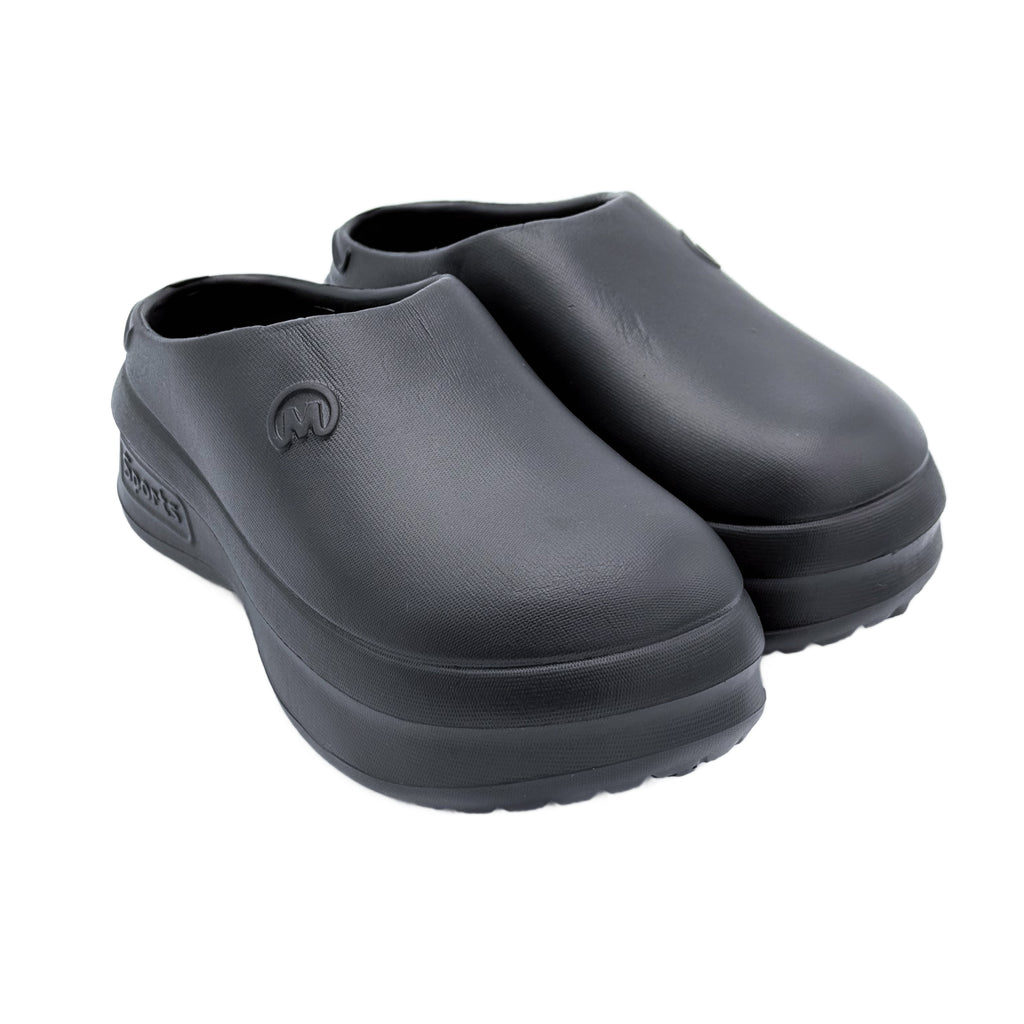 Black Thick sole Comfort Crocs